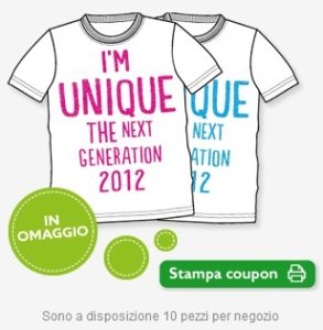 Maglietta Omaggio nei negozi Benetton