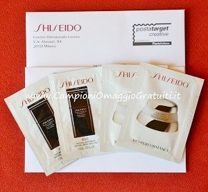Ricevuti campioni omaggio cosmetici Shiseido Bio Perfomance
