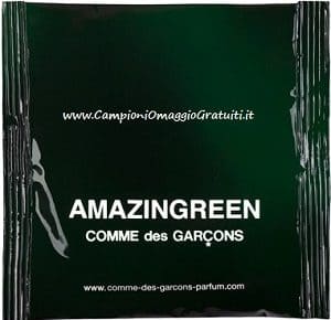 Campione gratuito nuovo profumo AmazinGreen