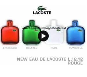 Campioni Gratuiti nuovi profumi Lacoste L.12.12