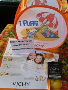 Gratis un portagiochi dei Puffi con Vichy