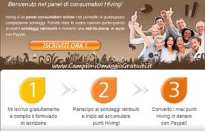 Primo pagamento da 15 euro ricevuto da Hiving Panel