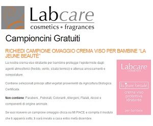 Campioni Omaggio crema viso Labcare