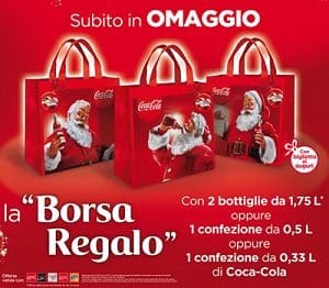 Borsa Regalo in Omaggio con Coca Cola