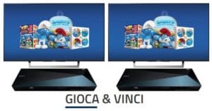 Vinci Tv, lettore bluray, DVD dei Puffi e altri premi con Popz