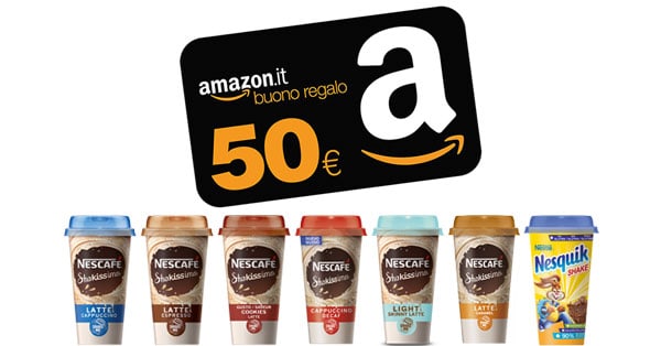 Concorso Nescafé Vinci buoni Amazon da 50 Euro