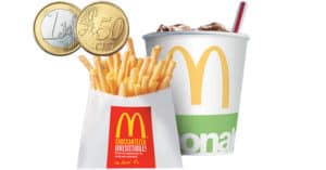 Bibita piccola e patatine piccole a 1,50€ da McDonald's