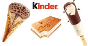 Gelati Kinder in Italia