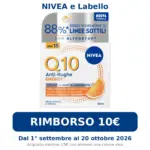 Cashback Nivea Q10 Anti-Rughe crema viso, rimborso di 10 euro