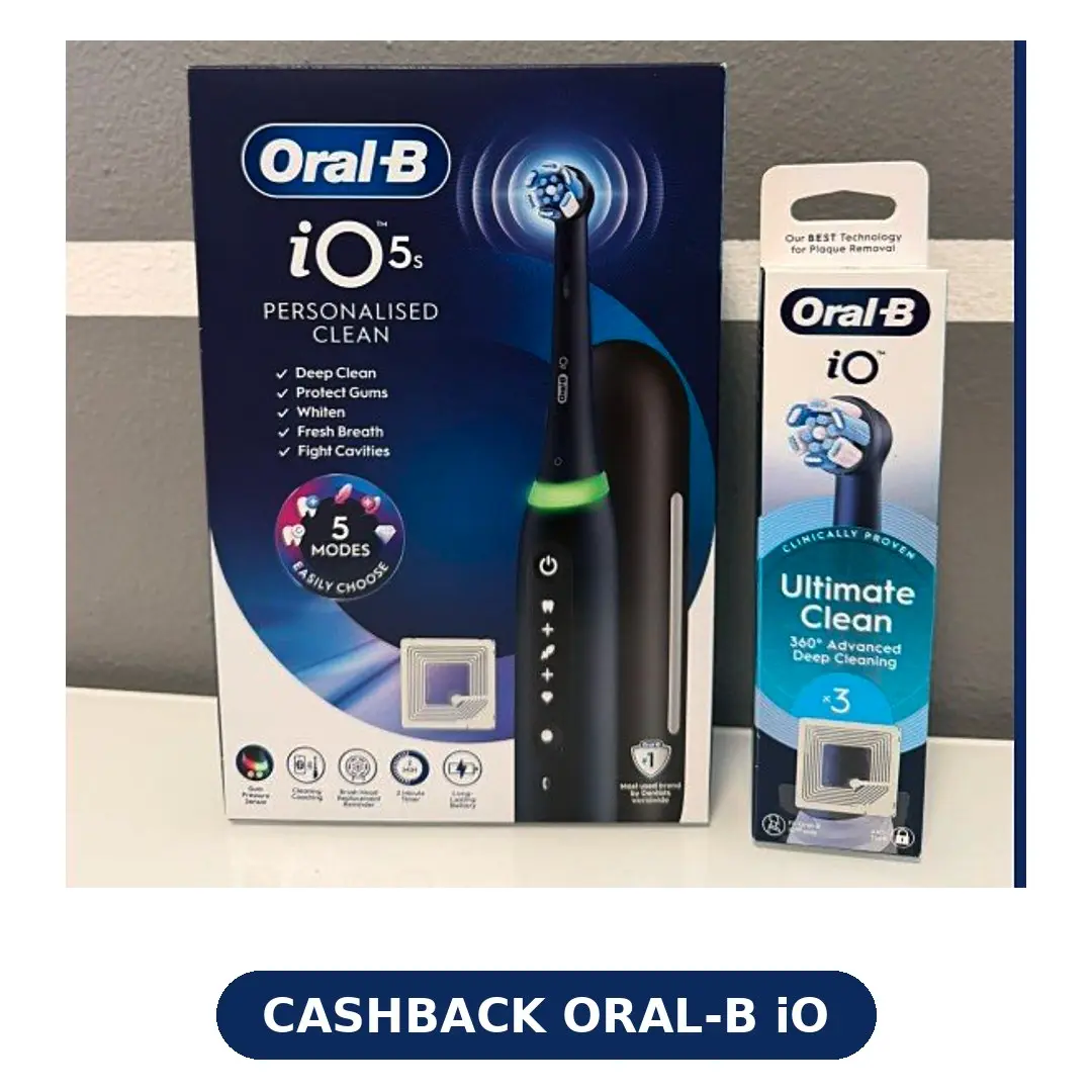 Spazzolino elettrico Oral-B iO e testine di ricambio in promozione cashback