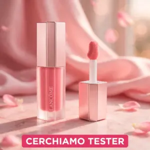 Rossetto liquido Lancome Lip Idole Cuddleblur con badge Cerchiamo Tester