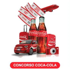 Concorso Coca-Cola Vinci premi iconici 2026 Fiat 500e viaggio