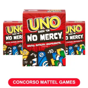 Concorso Mattel Games 2026 biglietti Lucca Comics & Games UNO