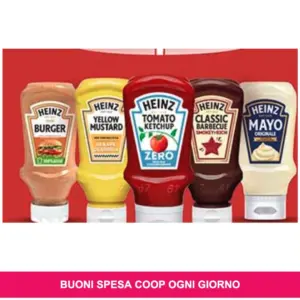 Concorso Heinz Gustati il momento buoni spesa Coop e voucher TicketOne
