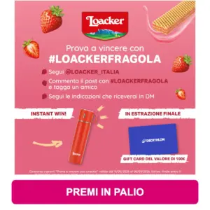 Thermos Loacker e gift card Decathlon da 100 euro in palio