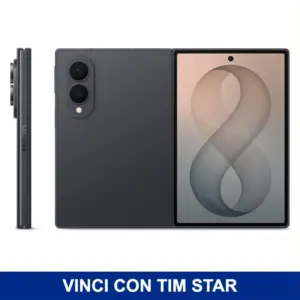 Smartphone pieghevole Samsung Galaxy Z Fold8 con badge Vinci con TIM Star