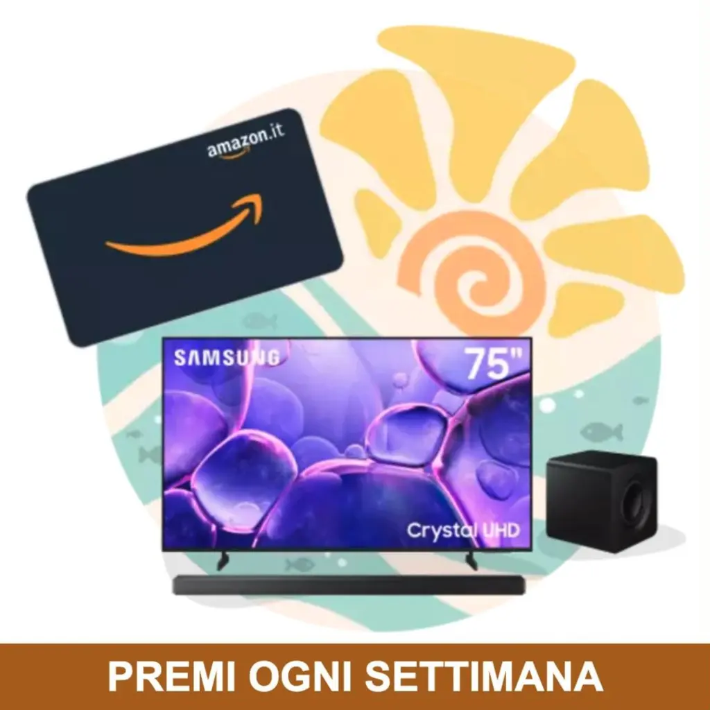 Buono regalo Amazon.it e Smart TV Samsung 75 pollici, premi WinDay di WINDTRE