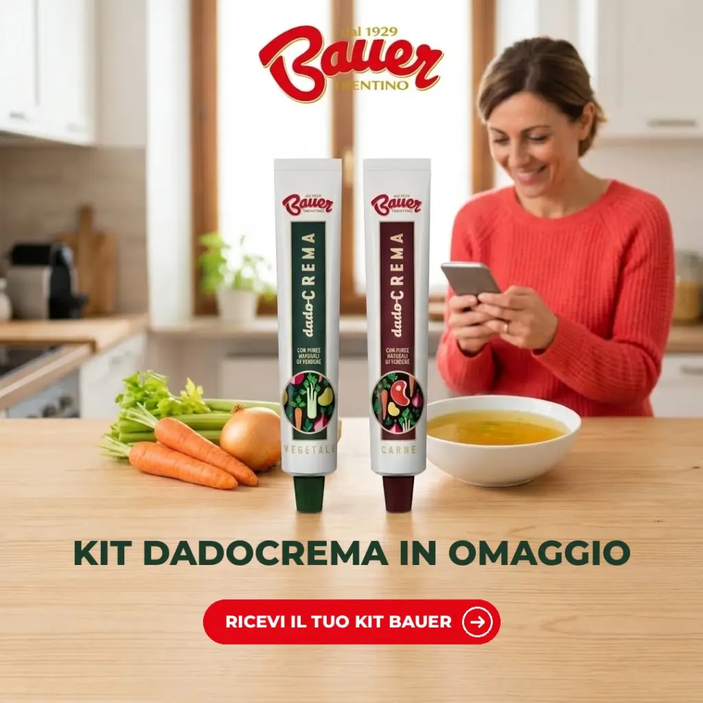 Kit omaggio Bauer Dadocrema: tubetti versione vegetale e carne