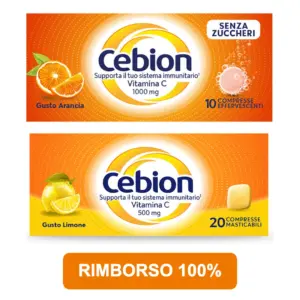 Cebion vitamina C compresse effervescenti arancia e masticabili limone
