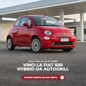 Fiat 500 Hybrid in palio nel concorso MyAutogrill La tua pausa da 10