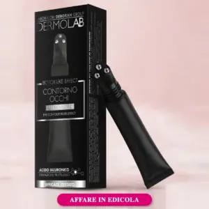 Contorno occhi Dermolab Botox-Like Effect, confezione e tubetto, affare in edicola con la rivista