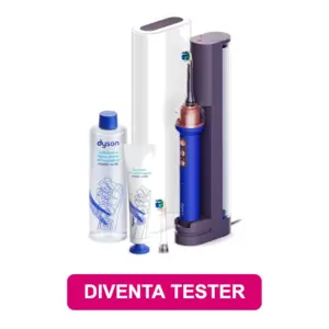 Spazzolino elettrico Dyson CameraJet con base di ricarica, collutorio e dentifricio