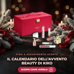 Calendario dell'Avvento beauty Kiko Milano Twist 'N Twinkle con i 24 prodotti