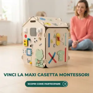 Maxi Casetta Montessori multiattività in legno, premio del concorso Pampers