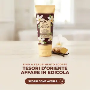 Doccia crema Tesori d'Oriente Vaniglia e Zenzero in edicola con Donna Moderna