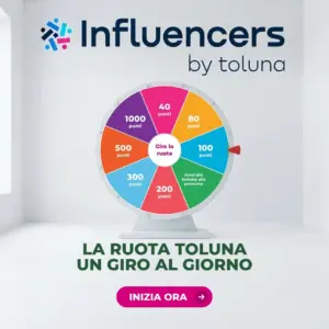 Ruota giornaliera di Toluna con spicchi da 40 a 1000 punti
