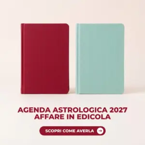 Agenda astrologica Amica 2027, affare in edicola, nei colori rosso rubino e verde acqua