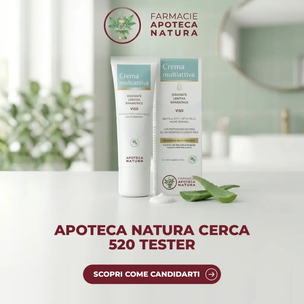 Crema Multiattiva Viso Apoteca Natura, tubo e confezione, Apoteca Natura cerca 520 tester