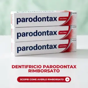 Tre confezioni di dentifricio Parodontax per il cashback