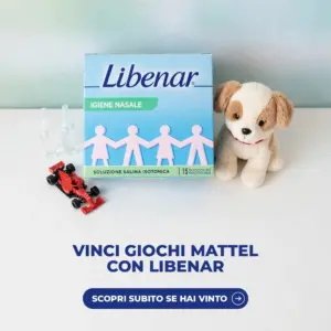Confezione Libenar igiene nasale con giochi per bambini, concorso Vinci il divertimento con Libenar