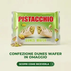 Confezione Dunes Wafer al pistacchio in omaggio