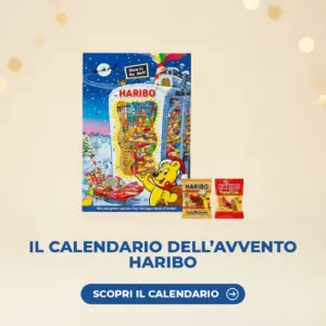 Calendario dell'Avvento Haribo con le mini bustine di caramelle