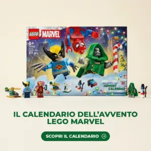 Calendario dell'Avvento LEGO Marvel 76340 con minifigure e veicoli