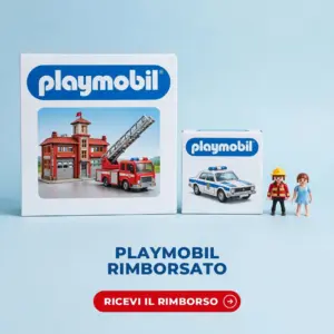 Due giocattoli Playmobil per il cashback Playmobil ti rimborsa con rimborso fino a 80 euro