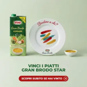 Gran Brodo Star e set di piatti illustrati in palio nel concorso Brodino a chi